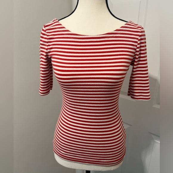 Banana Republic Striped Red and White Blouse - Picture 8 of 9